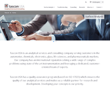 Tascon - Material Analysis Testing Laboratory Tof-Sims hgg profiling
