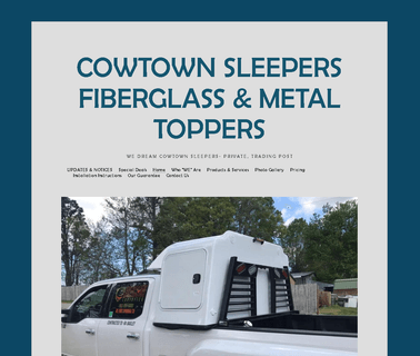 Welcome to Cowtown Sleepers reinforced plastic products