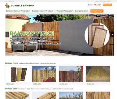 Anji Sunbelt Bamboo & Wood Products screen blind