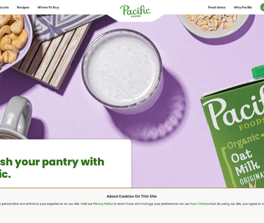 Pacific Foods beverages serve