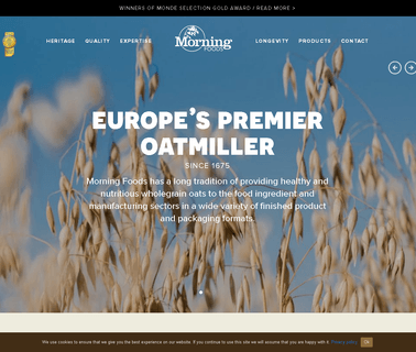 Morning Foods; Europes Premier Oatmiller oats