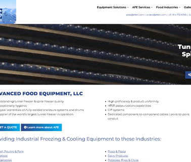 Advanced Food Equipment Afe makeup exceptional