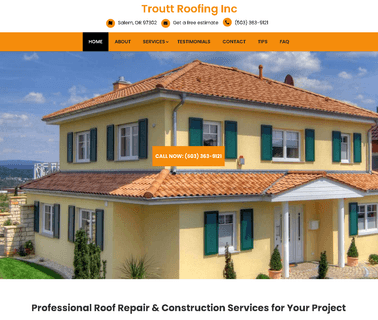 Troutt Roofing Inc is Professional Roofing Contractor in the Salem job call