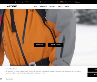 Tobe Outerwear ski snowboard apparel