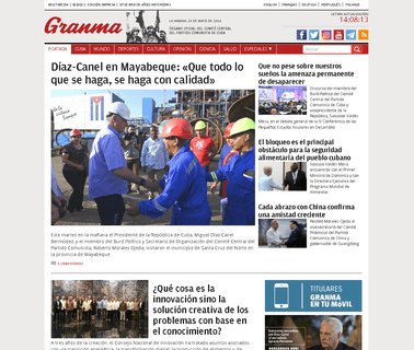 Granma Internacional Digital, Cuba Espa L central printers