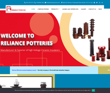 Reliance Potteries ceramic porcelain insulator