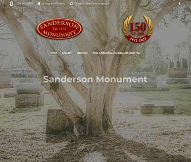Sanderson Monument carved monument