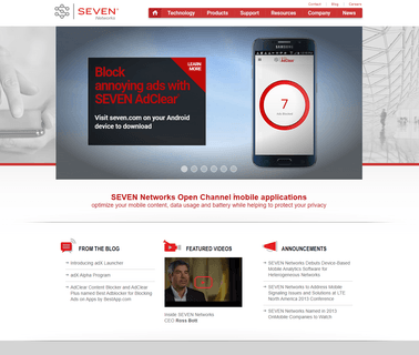Seven Networks - Mobile Traffic Management and Analytics information personal