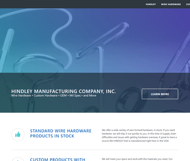 Hindley Mfg. Co. fasteners special
