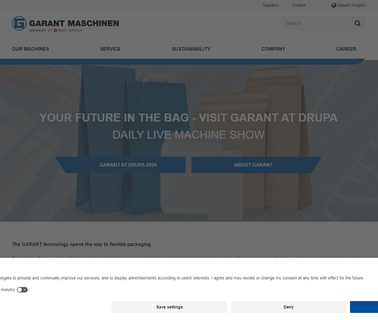 Garant Maschinenhandel Gmbh finishing packaging
