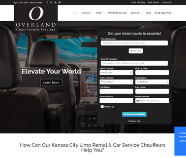 Overland Chauffeured Services analogue time