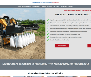Barrier Systems backhoe construction