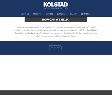 R.C. Kolstad Home treatment plant tank