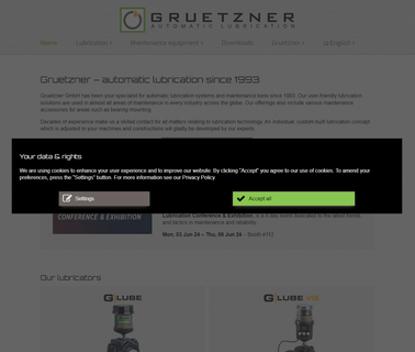 Gruetzner Gmbh lubricants and lubrication systems