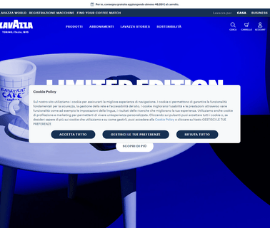 Lavazza Caffe Espresso Italiano Dal 1895; Visita Il cafe espresso
