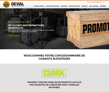 Deval Chariots Élévateurs, Concessionnaire Clark: Deval clark pallet