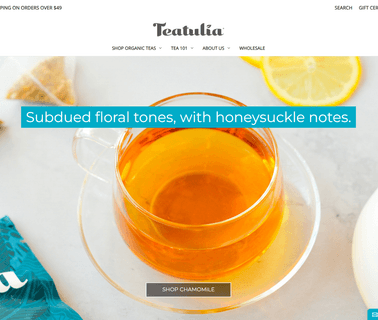 Teatulia Premium 100% Organic Teas herbs food