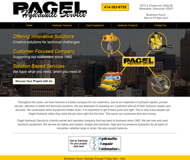 Pagel Hydraulic Services Milwaukee Wisconsin Hydraulic Repairs equipment repairs