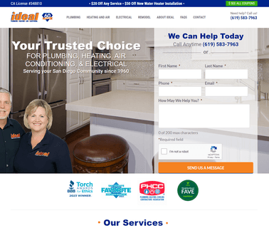 San Diego Plumbing and San Diego Heating Repair Ideal Service bin cleaning equipment