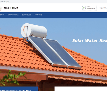 Aseem Urja solar hot water heater systems