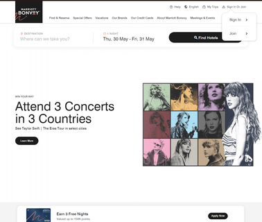 Marriott International international website