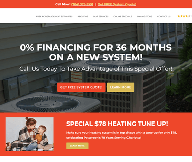 Patterson Heating & Air Conditioning Charlotte Hvac Services local hvac companies