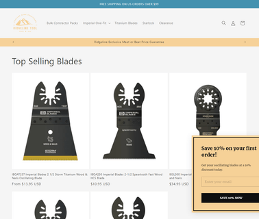 Ridgeline Tool Imperial Blades Oscillating Blades Dealer & Bonuses authorized caterpillar