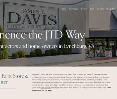 James T. Davis Paint and Design Center in Lynchburg Virginia design center