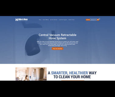 Central Vacuum Retractable Hose System; Hide a Hose central system