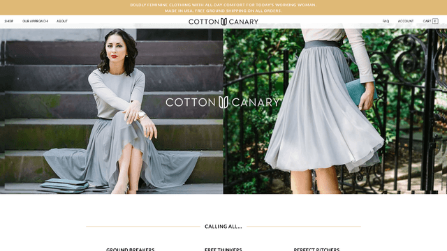 Cotton Canary; the New Wardrobe for Professional cage and aviary