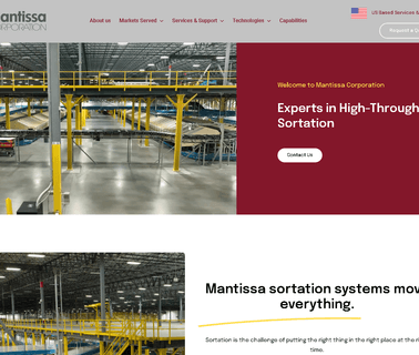 Mantissa Corporation Sortation Systems and Material Handling key industries