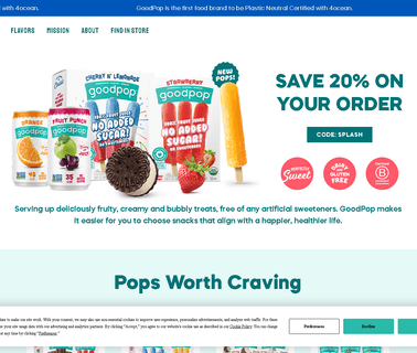 Goodpop All-Natural Frozen Pops basket watering