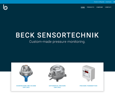 Beck, Pressure Switches and Sensors indicator accessories