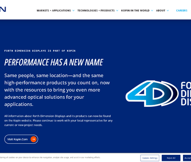 Forth Dimension Displays Ltd. displays ltd
