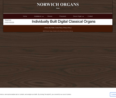 Norwich Organs. Home Page church organs