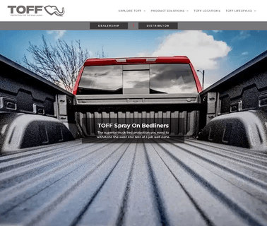 Toff Sprayed-On Bedliners service vehicle