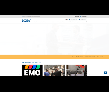 German Machine Tool Builders Association Vdw tool machine