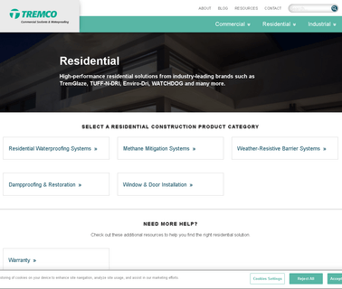 Tremcobarriersolutions materials waterproofing