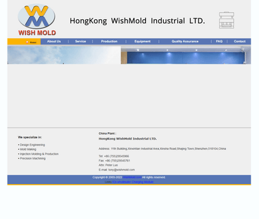 Hong Kong Wish Mold Industrial Limited metal mould design