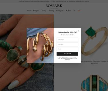 Roseark Showroom sterling silver gold bracelets