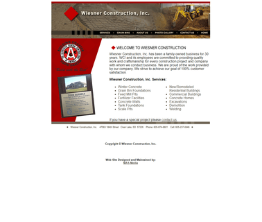 Wiesner Construction Clear Lake Sd Concrete Grain Bins concrete insulated