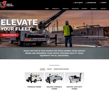 Venco Venturo Industries cranes body mounted