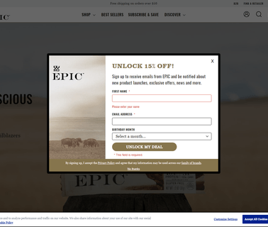 Epic Provisions grass fed protein