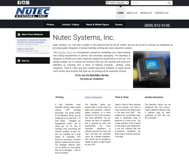 Thermal Inkjet Printing Vision Inspection Equipment Blackbox product handling systems