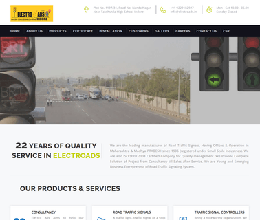 Electro Ads roadway safety cone