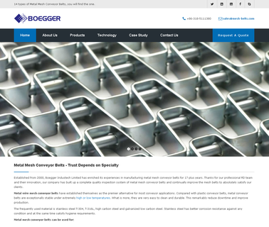 Boegger Industrial Limited wire mesh conveyor belts