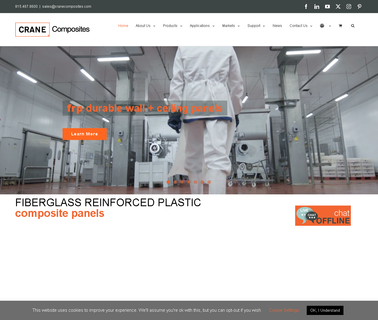 Crane Composites fiberglass panels