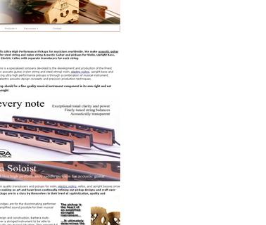 Barbera Transducer Systems Electric Violins pickups
