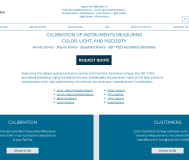 Color Calibration Group Color Measurement Gauges Calibration calibration meters