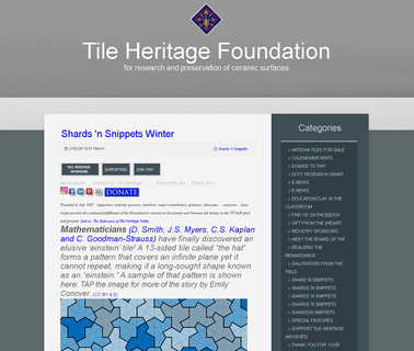 Tile Heritage Foundation ceramic tables